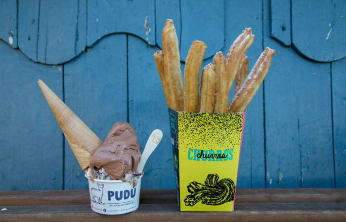 La combinación imbatible de Pudú: helados artesanales y churros