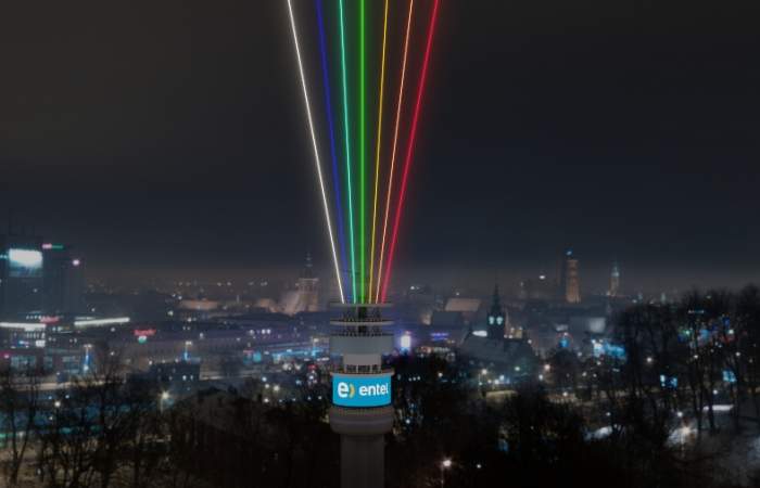 La Torre Entel recibirá el Año Nuevo 2021 con un show de luces multicolor