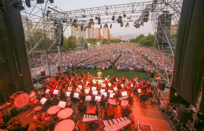 La Orquesta Sinfónica ofrecerá un concierto gratis y al aire libre en el Parque Araucano