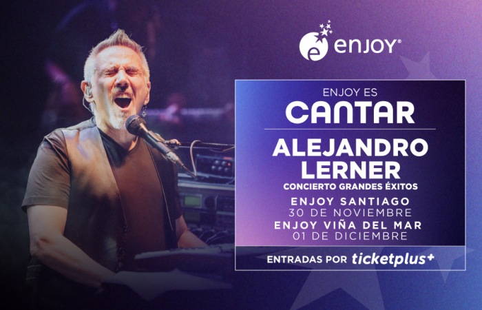 Alejandro Lerner lidera la cartelera de Enjoy en Santiago y Viña del Mar